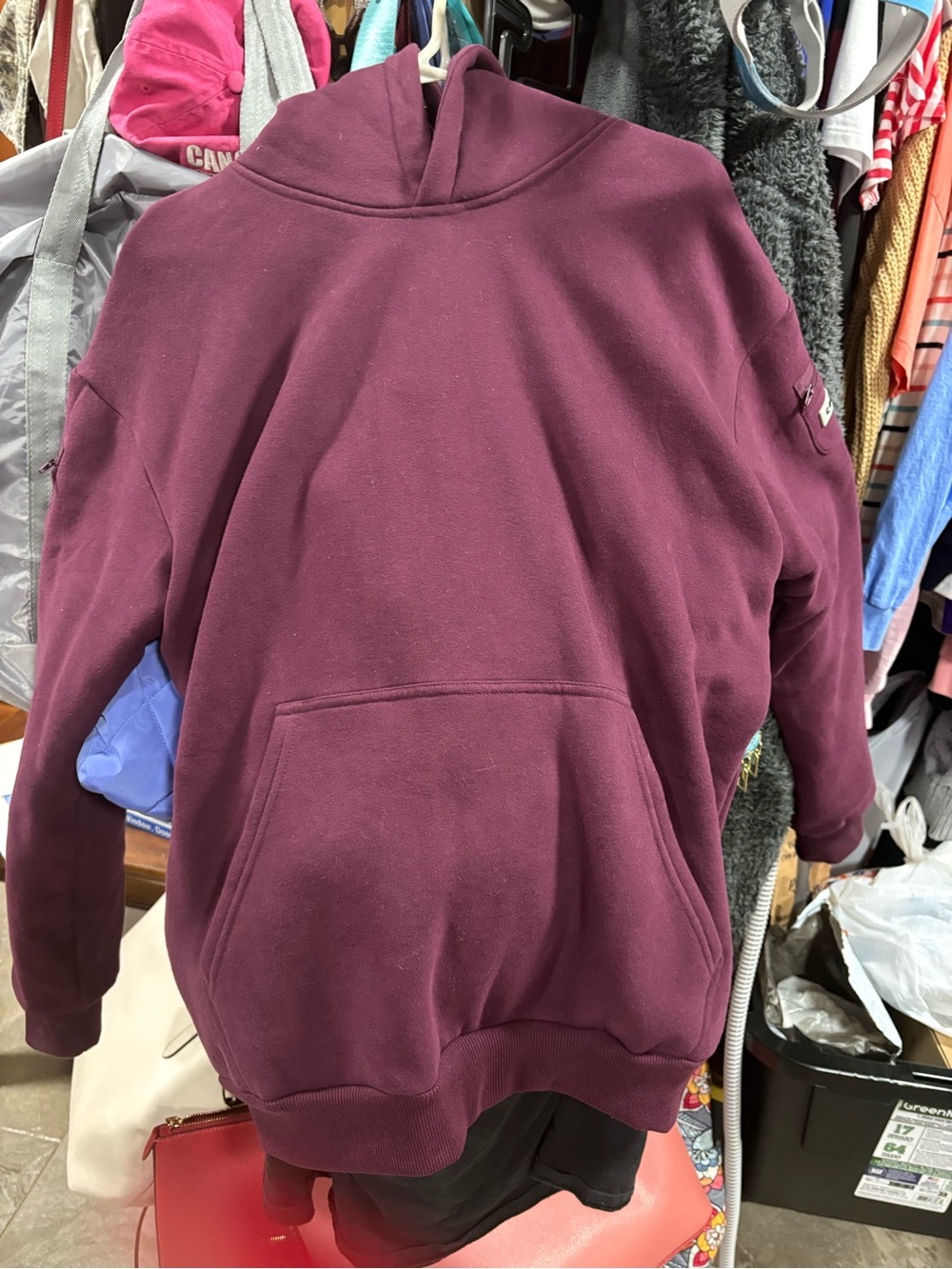 Comfort Colors Women's Plum Zippered Sleeve Sweatshirt